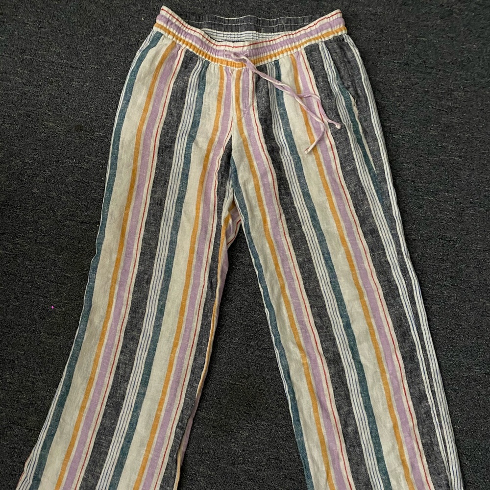 Old Navy striped linen pants